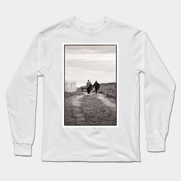 Fishermen heading home past the Mull of Galloway lighthouse - Scotland Long Sleeve T-Shirt by richflintphoto